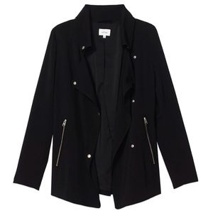 Aritzia Wilfred Mayet Black Crepe Moto Jacket Medium